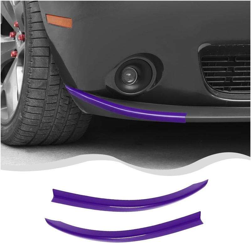 HTHE Purple Front Shovels Cover Front Deflector Spoiler Bumper Lip Body Shovels Bumper Compatible with 2015+ Dodge Challenger SXT Exterior Accessories - Image 1